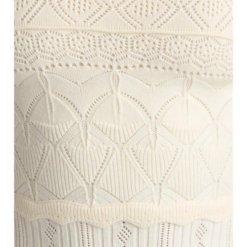 Cute Direction Pointelle Skater Mini Dress