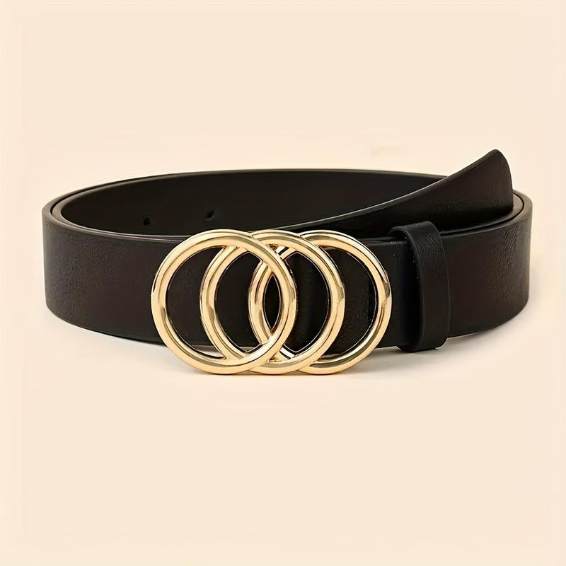 Three-Piece Women'S Adjustable Belt Set with Alloy Buckle, Suitable for Pairing with Jeans and Dresses. Perfect for Accessorizing Halloween and Autumn-Winter Outfits, Fashion Accessory, Trendy Belt, Leather Belt,Beltsmen,Off White Industrial Belt