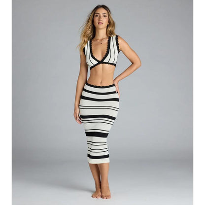 Way She Moves Striped Bra Top